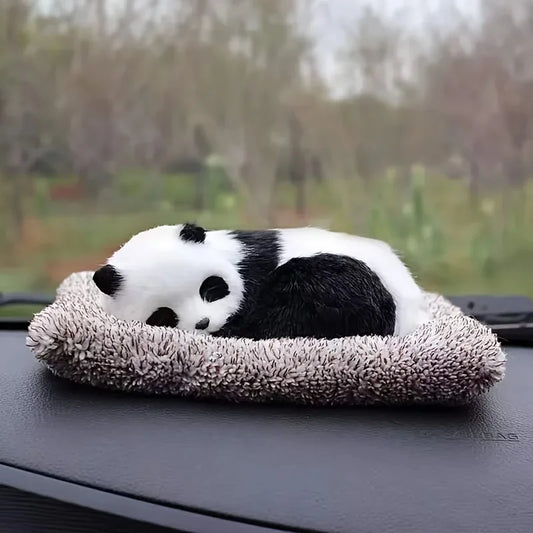 Sleeping Panda Plush Dashboard Ornament