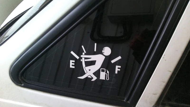 "Pulling Fuel Tank to Full" Sticker